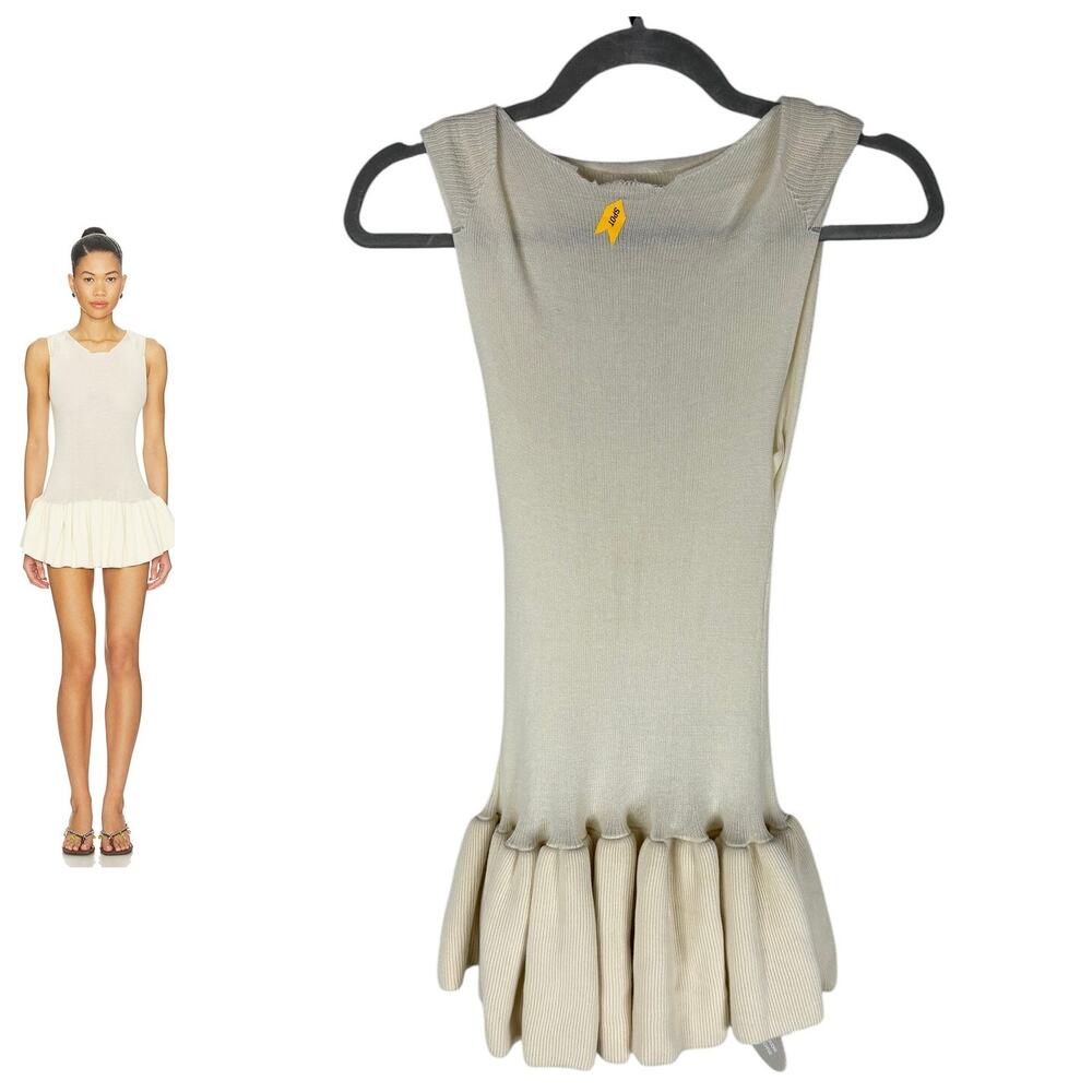 Isa Boulder Routine Mini Dress Knit Bubble Ruffle Party Formal Bridal Evening S